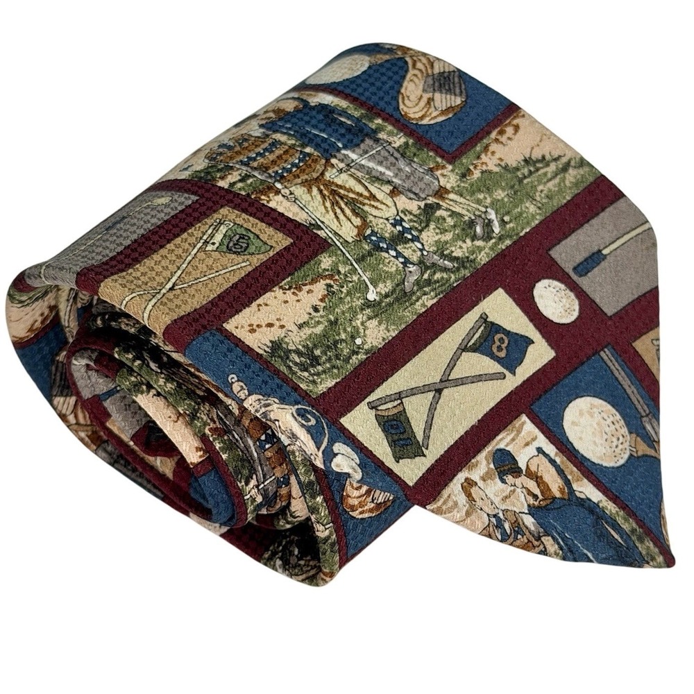 Vintage Robert Stock Men Silk Tie 3.75x59" Jacquard Retro Unique Classic